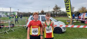 Ronan and Fahlin took part in the boys U15 race