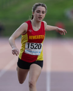 Maisie McVeigh gives her all in the 100m