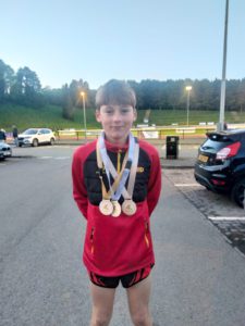 Fiachna takes home a full podium worth of medals