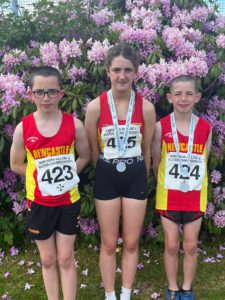 Representing Newcastle AC Juniors at Finn Valley on Sunday